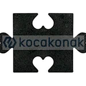 KAUÇUK PUZZLE KALPLİ 40*40 2,5 CM YEŞİL