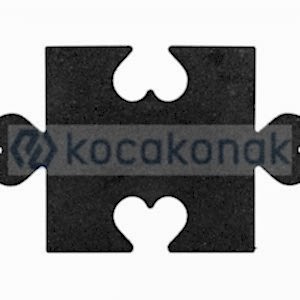 KAUÇUK PUZZLE KALPLİ 40*40 2,5 CM SİYAH